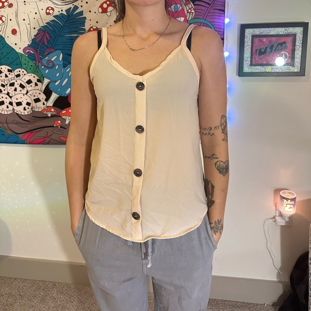White Button Up Dress Top